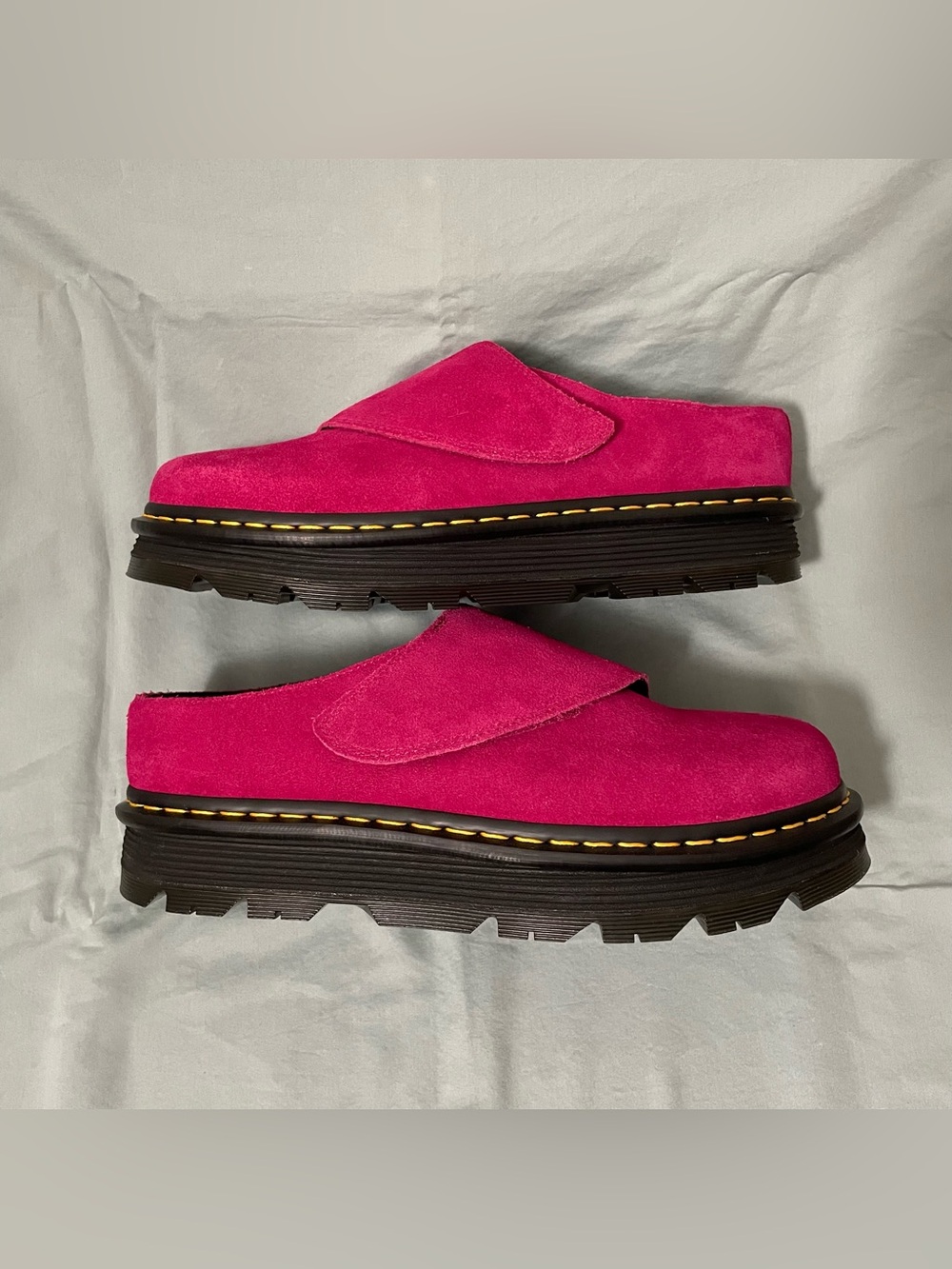 Dr. Martens Zebzag Anywair Suede Mules Pink - Picture 2 of 7